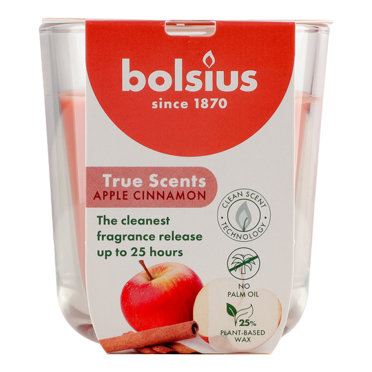 Свічка в склі ар.Ябл.-кор.Bolsius8*7,3см