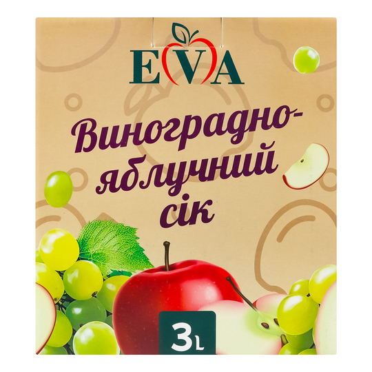 Сік Eva виноградно-яблучний 3лBag-in-box