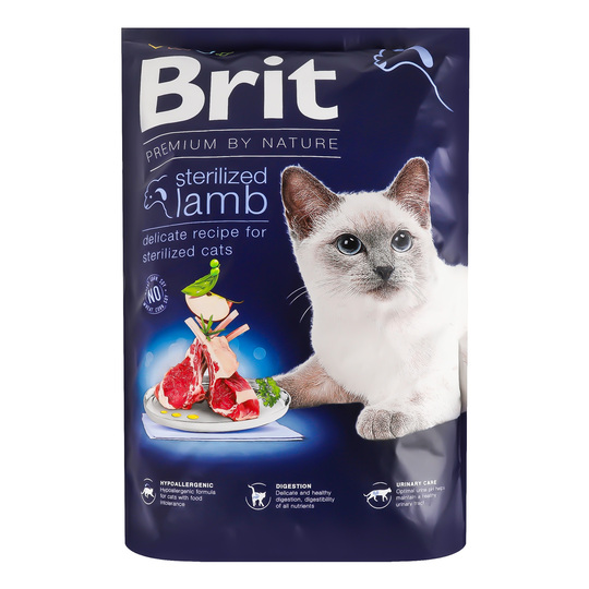 Корм сухий д/ст.котів Brit з ягням 1,5кг