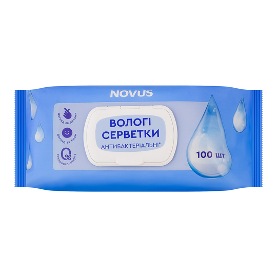 Серветки вол.антибак.еф.Novus клап100шт