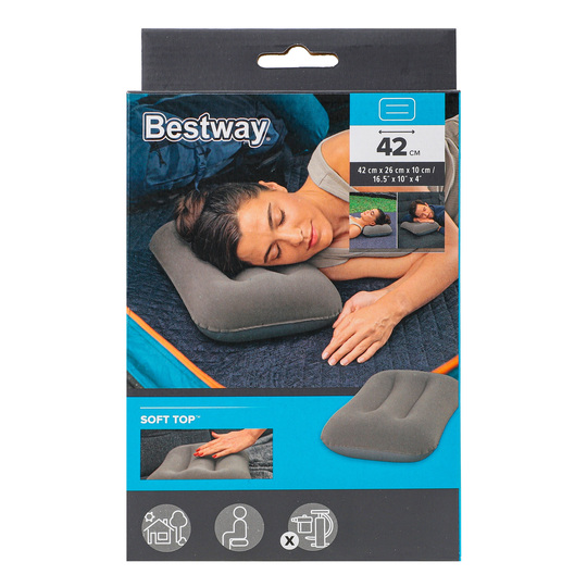 Подушка надувна Bestway 42*26*10см в ас