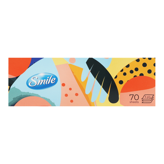 Серветки косметичні 3ш.пенал SMILE 70шт