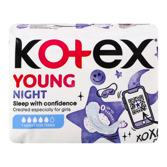 Прокладки young нічні Kotex 7шт