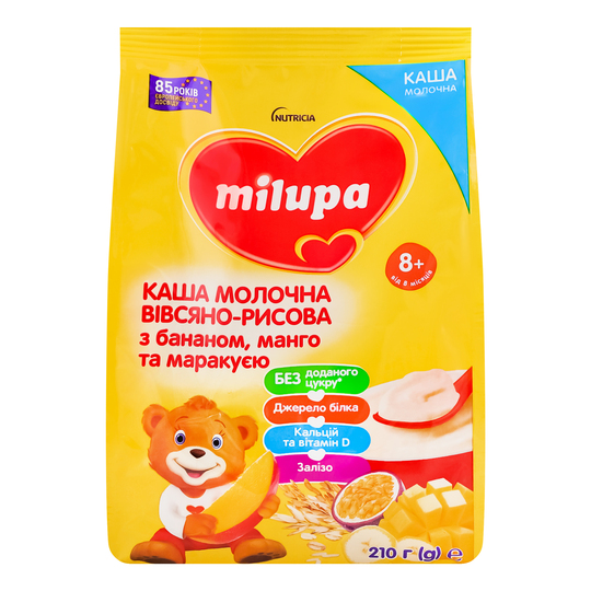 Каша мол.вів-рис бан/ман/мр. Milupa 210г