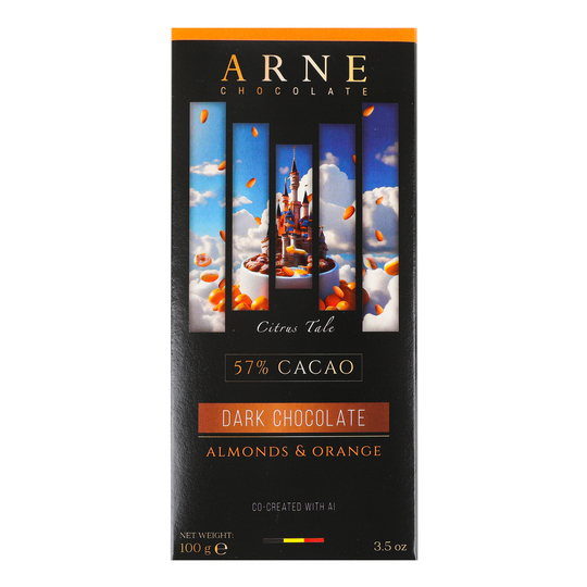 Шоколад чорний мигдаль апельсин Arne100г