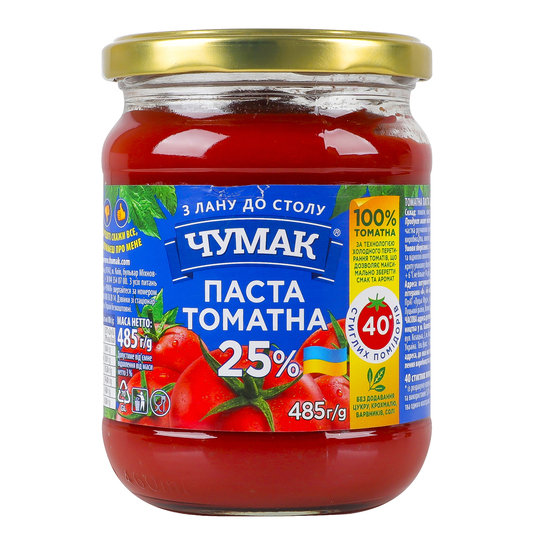 Паста Томатна 25% Чумак СБ 485г