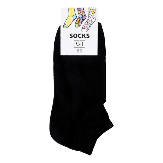 Шкарпетки жін.слід.VT одн.чорн.р.23-25