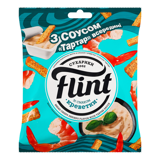Сухарики креветка-соус тартар Flint 80г