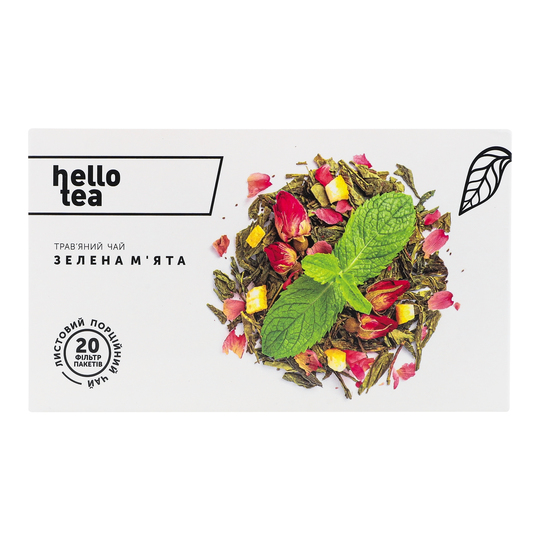 Чай трав'яний Зел.М'ята Hello Tea 20*2г
