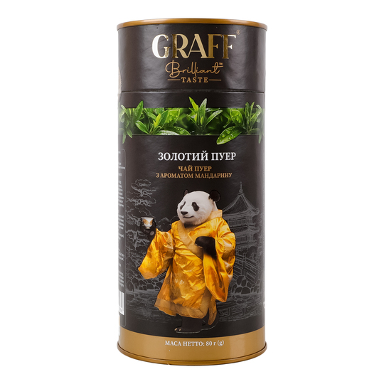 Чай чорний пуер з мандарином Graff 80г