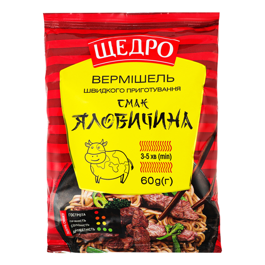 Вермішель ш/п Яловичина Щедро 60г