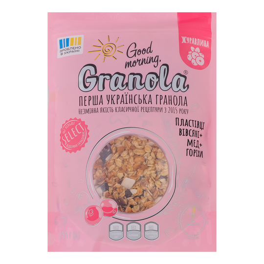 Гранола з журавлиною Good morning 255 г