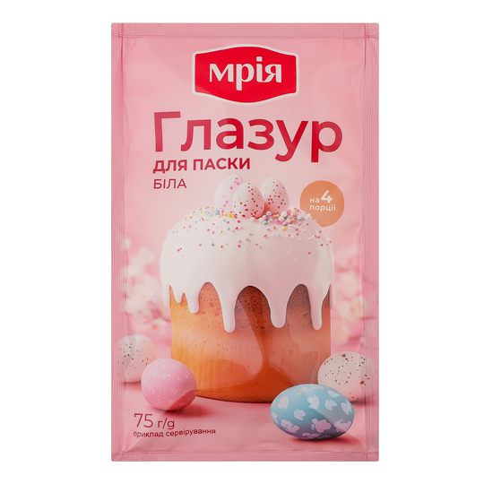 Глазур для паски біла Мрія 75г