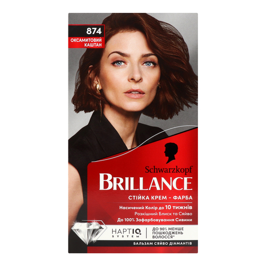 Фарба д/в.Brillance Бархатистий Кашт.874