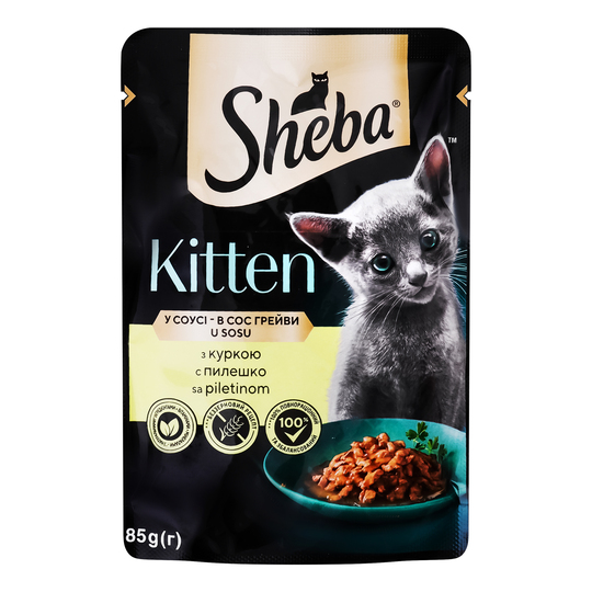 Корм вологий д/кош пауч Sheba курка.85г