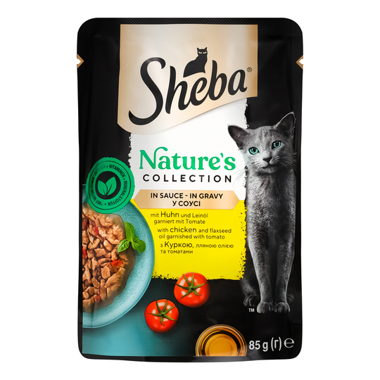 Корм вологий д/кот Sheba кур.том 85г