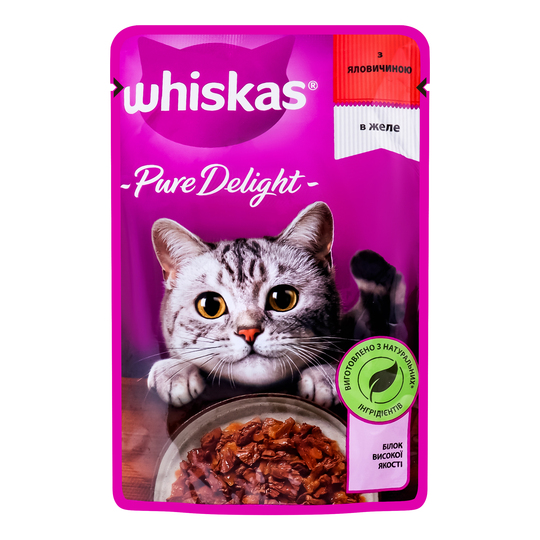 Корм вологий д/кот пауч Whiskas ял. 85г