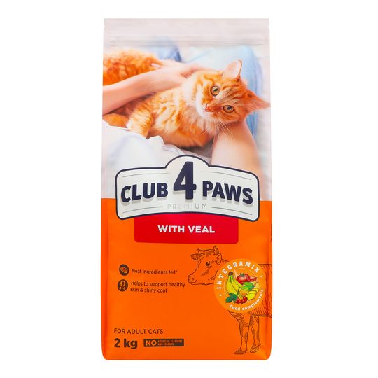 Корм сухий д/котів С4Р телятина 2кг