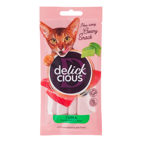 Ласощі д/котів DELICKCIOUS тунець 60г