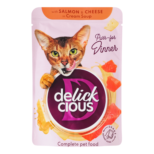 Корм вологий д/котів DELICKCIOUS лос.85г