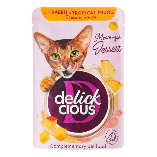 Корм вологий д/котівDELICKCIOUS крол.80г