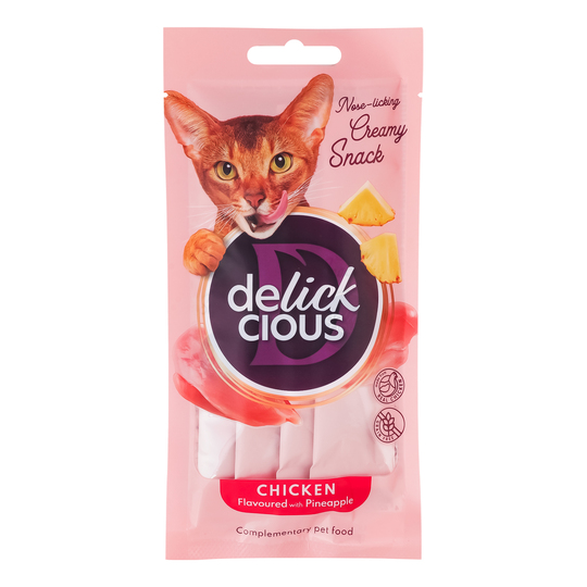 Ласощі д/котів DELICKCIOUS кур.анан.60г