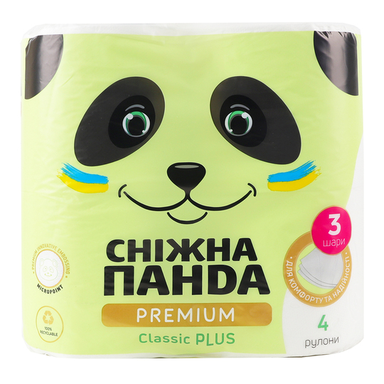 Папір туал.цел.3ш.Сніжна Панда Pr.Cl.4шт