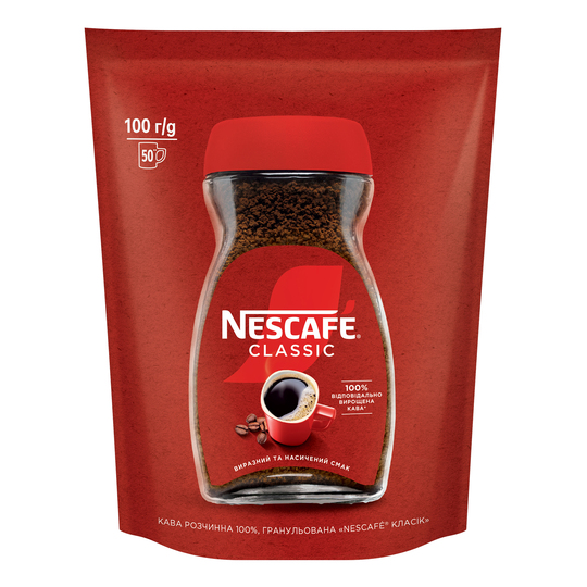 Кава розчинна Класична Nescafe 100г