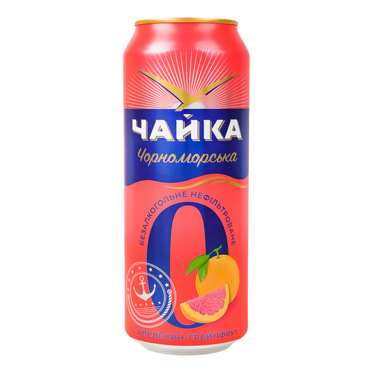 Пиво св.б/а Чайка апел.грейп.0% 0,5л з/б