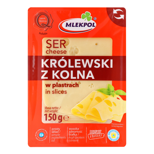 Сир45%КоролівськийзКольноMlekpol сл.150г