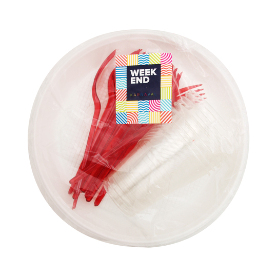 Набір посуду пластик Вікенд №1 10п.