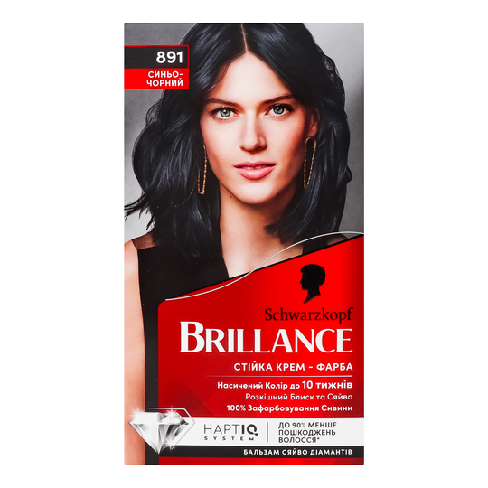 Фарба д/в.Brillance Синяво-чорний 891