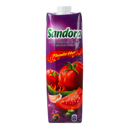 Сік Sandora томат пікант.з сіллю0,95лт/п