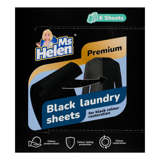 Серветки д/пран.он.чор.кол. MsHelen 6шт