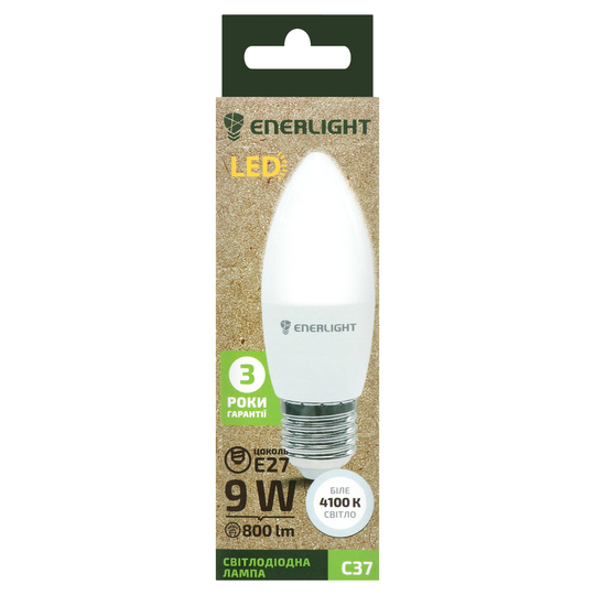Лампа LED Enerlight С37 9Вт 4100K E27