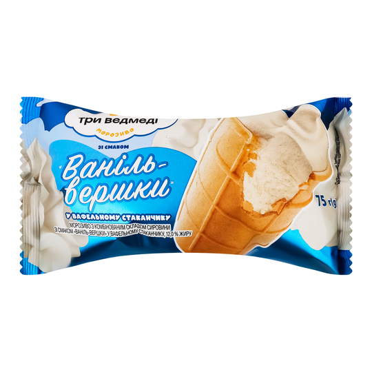 Морозиво ван.верш.ваф.ст. ТриВедмеді 75г