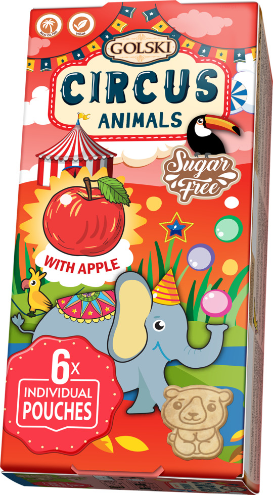 Печиво Цирк.тв. б/ц з ябл.Golski 20г*6шт