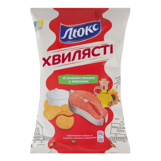 Чипси картопляні лосось риф.Люкс 125г