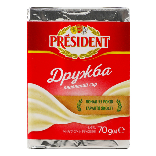Сир плавлений 38% Дружба President 70г