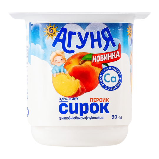 Сирок Агуня Персик для дітей 3.9% 90г ст