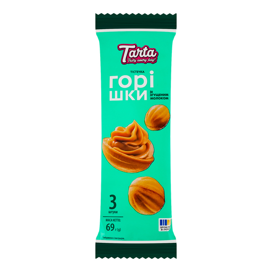 Тістечко Tarta Горішки згущ.мол.69г м/у