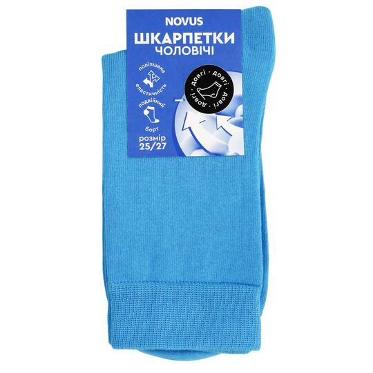 Шкарпетки чол. довгі бірюз.Novus р.25-27