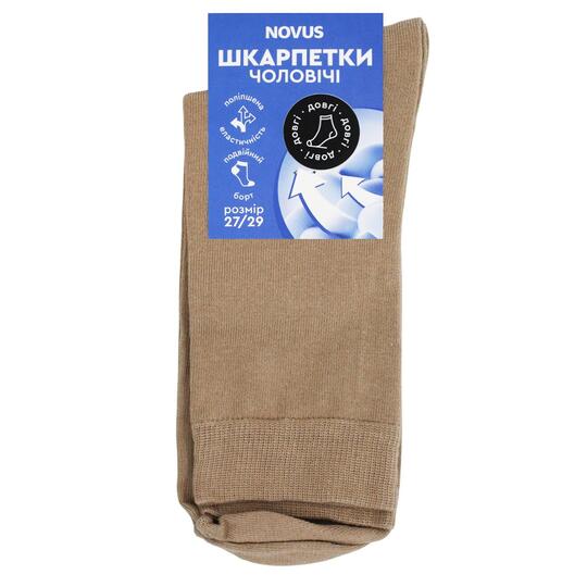 Шкарпетки чол. дов. т.беж. Novus р.27-29