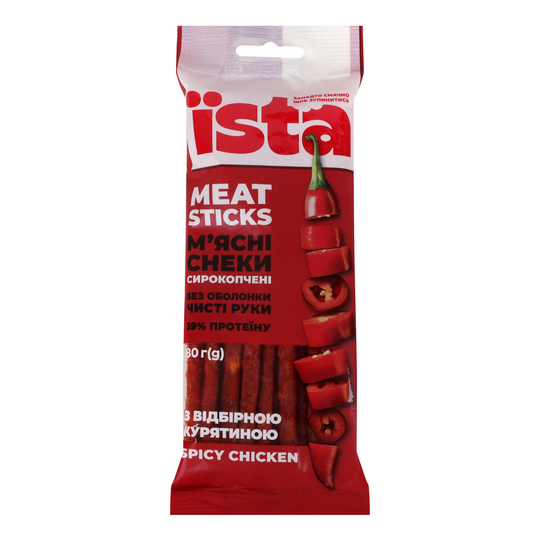 Снеки м’ясні Spicy Chicken ЇSTA с/к 80г