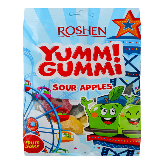Цукерки жел.sour apples Yummi Gummi 165г
