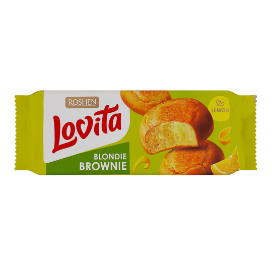 Печиво здобне brownie лимон Roshen 152г
