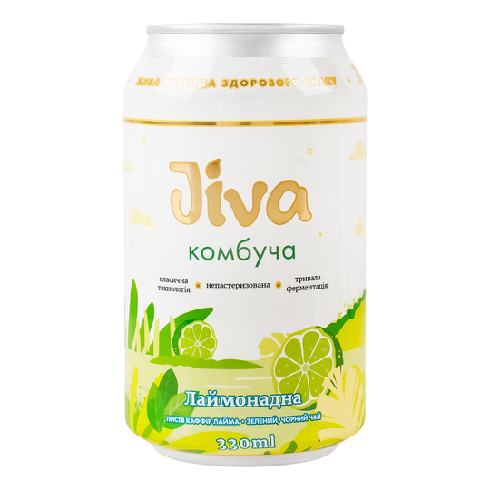 Напій с/гJivaКомбуча лаймонадна0,33л з/б