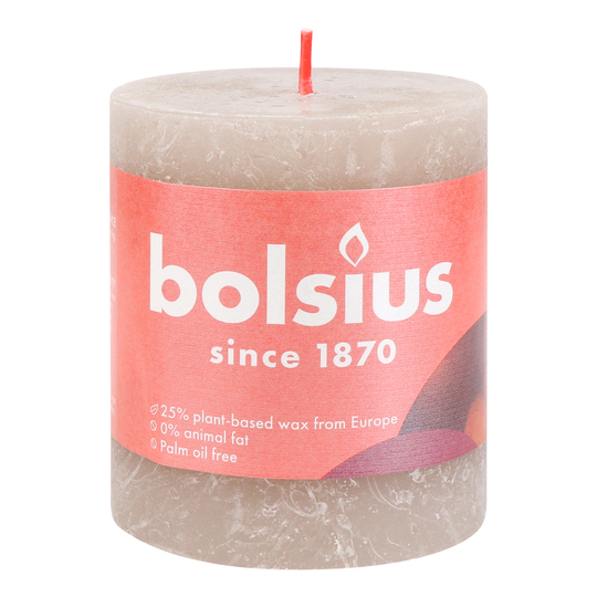 Свічка сіра Рустік Bolsius 8*6,8см