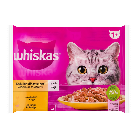 Корм вологий д/кот.кур.інд.Whiskas 4*85г