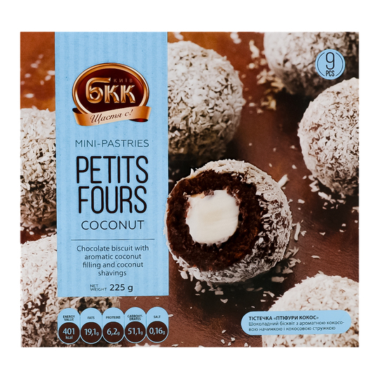 Тістечка Птіфури кокос БКК 225г